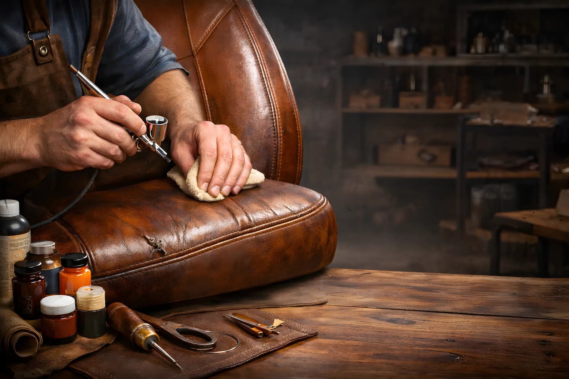 V-Pro Leather professional leather repair workshop in Woodstock GA